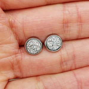 6mm faux druzy stud earrings