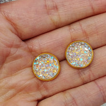 Faux Druzy with Gold Setting