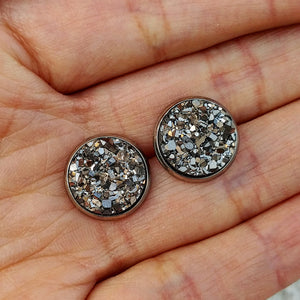 Faux Druzy with Silver Hypo-Allergenic Setting