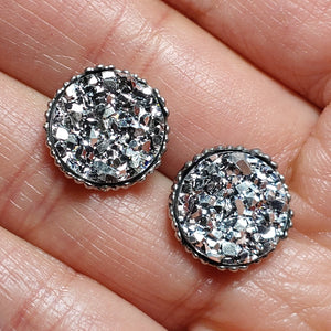 12mm Faux Druzy with crown setting