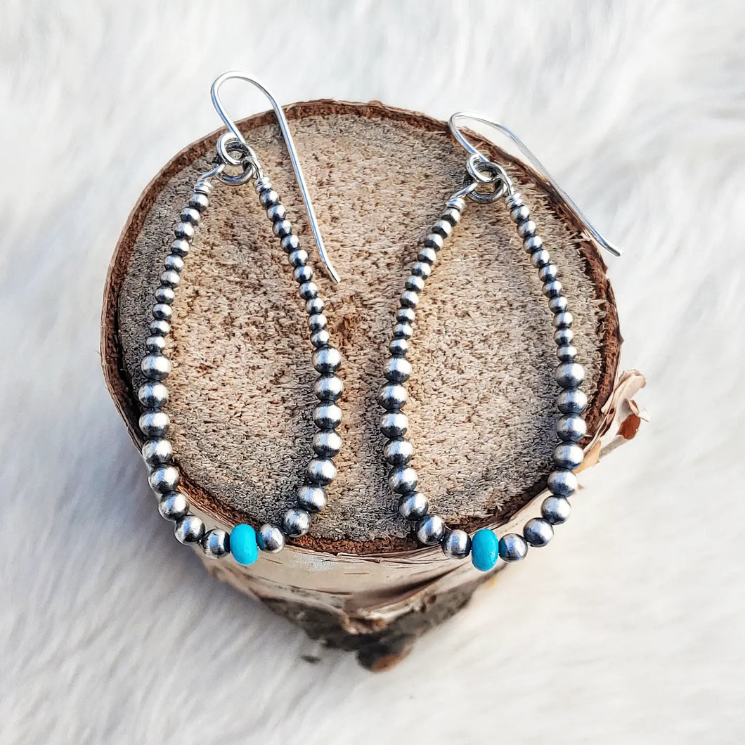 Desert pearl turquoise earrings