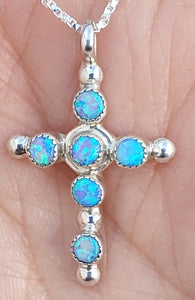 Sterling silver and semi-precious cross necklaces