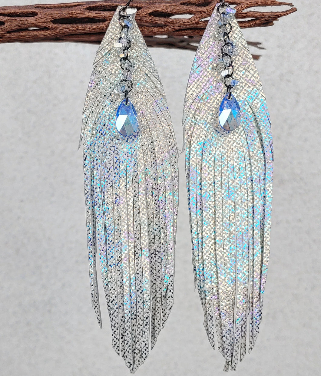 Winter wonderland feather earrings